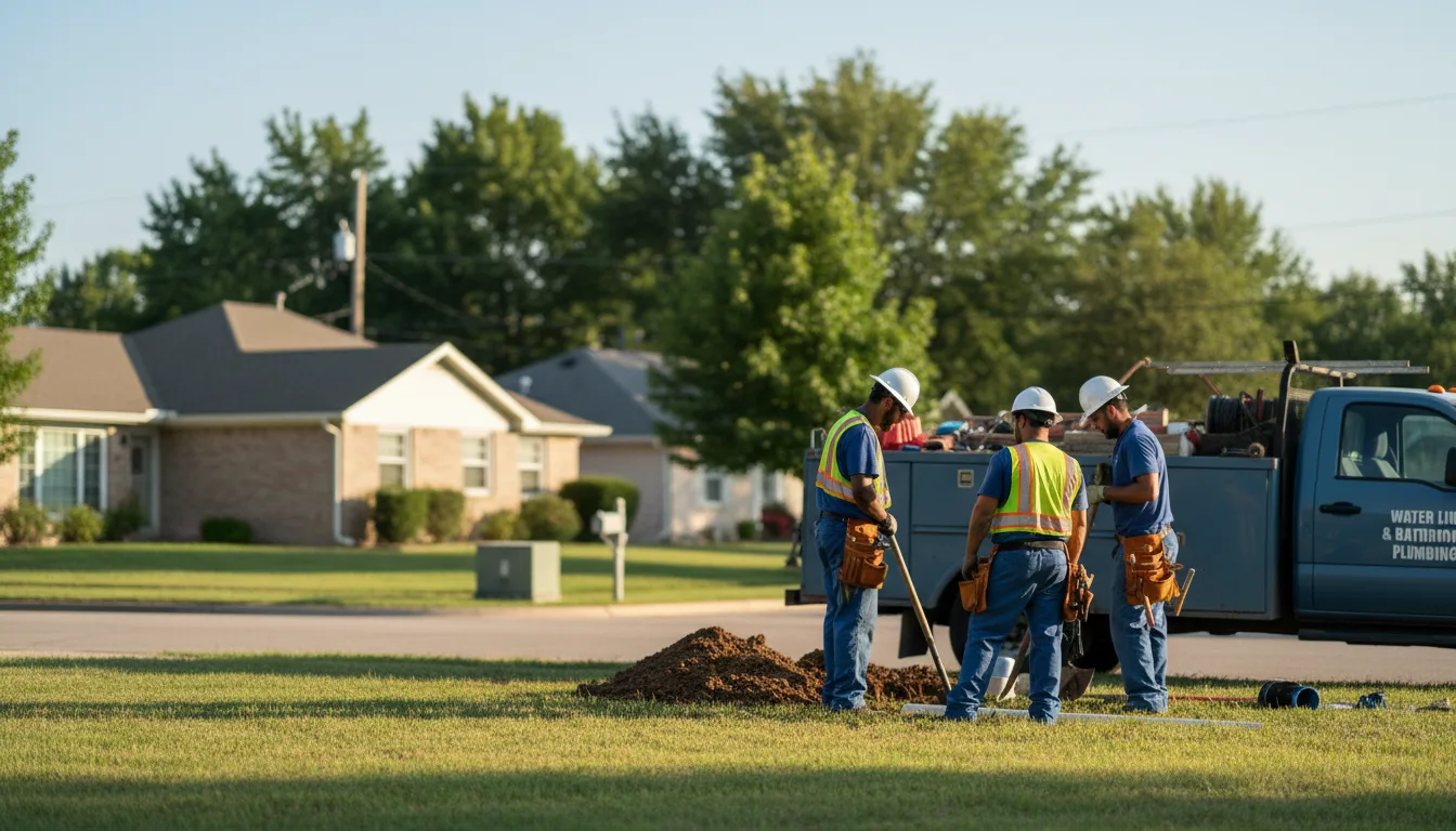 Residential water line and bathroom plumbing service in Bruner, MO